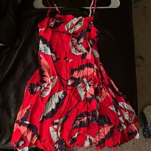 Cute flower red dress